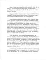 Henry Clinton Collins and the Story of "The Wilderness"